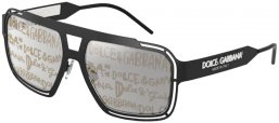Sunglasses - Dolce & Gabbana - DG2270 - 1106K1 MATTE BLACK //  GREY SILVER GOLD GRAFFITI