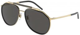 Lunettes de soleil - Dolce & Gabbana - DG2277 - 02/87 GOLD BLACK // DARK GREY