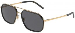 Sunglasses - Dolce & Gabbana - DG2285 - 02/81 GOLD BLACK // GREY POLARIZED