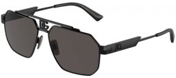 Lunettes de soleil - Dolce & Gabbana - DG2294 - 01/87 BLACK // DARK GREY