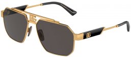 Sunglasses - Dolce & Gabbana - DG2294 - 02/87  GOLD // DARK GREY