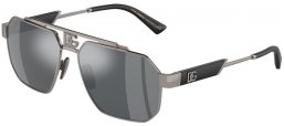 Sunglasses - Dolce & Gabbana - DG2294 - 04/6G  GUNMETAL // LIGHT GREY MIRROR BLACK