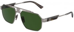 Lunettes de soleil - Dolce & Gabbana - DG2294 - 04/71 GUNMETAL // DARK GREEN