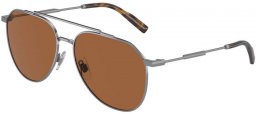 Sunglasses - Dolce & Gabbana - DG2296 - 04/73 GUNMETAL // BROWN