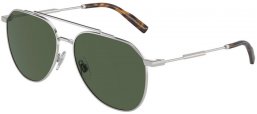 Sunglasses - Dolce & Gabbana - DG2296 - 05/9A SILVER // DARK GREEN POLARIZED