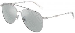 Sunglasses - Dolce & Gabbana - DG2296 - 05/AL SILVER // LIGHT GREY TAMPO MIRROR SILVER