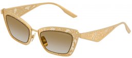 Sunglasses - Dolce & Gabbana - DG2311 - 12246E  MATTE GOLD // LIGHT BROWN GRADIENT MIRROR GOLD