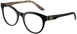 Frames - Dolce & Gabbana - DG3334 - 3299 TOP BLACK ON LEO BROWN