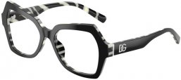 Monturas - Dolce & Gabbana - DG3429 - 3372  BLACK ON ZEBRA PRINT