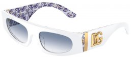 Gafas de Sol - Dolce & Gabbana - DG4411 - 337119 WHITE ON BLUE MAIOLICA // LIGHT BLUE GRADIENT