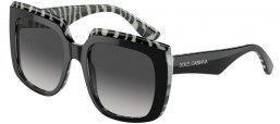 Gafas de Sol - Dolce & Gabbana - DG4414 - 33728G TOP BLACK ON ZEBRA // GREY GRADIENT