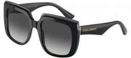 Sunglasses - Dolce & Gabbana - DG4414 - 501/8G BLACK ON BLACK TRANSPARENT // GREY GRADIENT