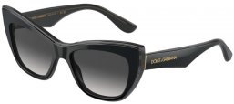 Sunglasses - Dolce & Gabbana - DG4417 - 32468G BLACK ON TRANSPARENT GREY // GREY GRADIENT