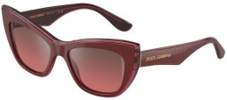 Sunglasses - Dolce & Gabbana - DG4417 - 32477E BURGUNDY ON TRANSPARENT BURGUNDY // SILVER GRADIENT MIRROR PINK