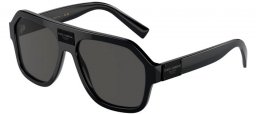 Lunettes de soleil - Dolce & Gabbana - DG4433 - 501/87 BLACK // DARK GREY