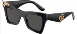 Lunettes de soleil - Dolce & Gabbana - DG4434 - 501/87 BLACK // DARK GREY