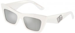 Sunglasses - Dolce & Gabbana - DG4435 - 33128V WHITE // MIRROR SILVER