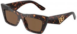 Lunettes de soleil - Dolce & Gabbana - DG4435 - 502/73 HAVANA // DARK BROWN