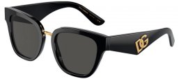 Sunglasses - Dolce & Gabbana - DG4437 - 501/87  BLACK // DARK GREY