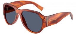 Lunettes de soleil - Dolce & Gabbana - DG4504 - 32212V  STRIPED GINGER // DARK BLUE POLARIZED