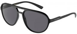 Sunglasses - Dolce & Gabbana - DG6150 - 252581 MATTE BLACK // DARK GREY POLARIZED