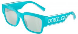 Lunettes de soleil - Dolce & Gabbana - DG6184 - 334665  AZURE  // LIGHT BLUE MIRROR SILVER