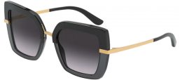 Sunglasses - Dolce & Gabbana - DG4373 - 32468G TOP BLACK ON TRANSPARENT BLACK // GREY GRADIENT