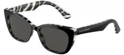 Gafas Junior - Dolce & Gabbana Junior - DX4427 - 337287  BLACK ON ZEBRA // DARK GREY
