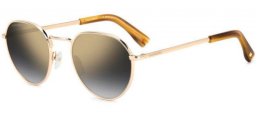 Lunettes de soleil - Dsquared2 - D2 0019/S - T5U (FQ) GOLD BROWN HORN // GREY GRADIENT GOLD MIRROR