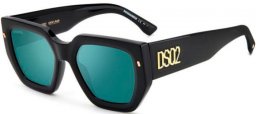 Gafas de Sol - Dsquared2 - D2 0031/S - ETJ (MT) BLACK TEAL // GREEN MIRROR