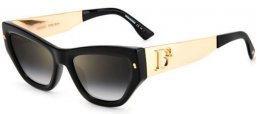 Sunglasses - Dsquared2 - D2 0033/S - RHL (FQ) GOLD BLACK // GREY GRADIENT GOLD MIRROR