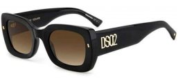 Sunglasses - Dsquared2 - D2 0061/S - 807 (HA) BLACK // BROWN GRADIENT