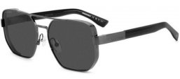 Lunettes de soleil - Dsquared2 - D2 0083/S - V81 (IR) DARK RUTHENIUM BLACK // GREY