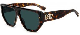 Gafas de Sol - Dsquared2 - D2 0088/S - 086 (KU) DARK HAVANA // BLUE GREY