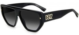 Sunglasses - Dsquared2 - D2 0088/S - 2M2 (9O) BLACK GOLD // DARK GREY GRADIENT