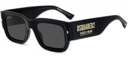 Sunglasses - Dsquared2 - D2 0089/S - 2M2 (IR) BLACK GOLD // GREY