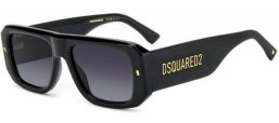 Gafas de Sol - Dsquared2 - D2 0107/S - 807 (9O) BLACK // DARK GREY GRADIENT