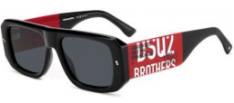 Gafas de Sol - Dsquared2 - D2 0107/S - OIT (IR) BLACK RED // GREY