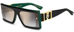 Lunettes de soleil - Dsquared2 - D2 0169/S - 1ED (FQ) GREEN // GREY GRADIENT GOLD MIRROR