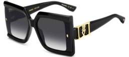 Sunglasses - Dsquared2 - D2 0185/G/S - 807 (9O) BLACK // DARK GREY GRADIENT