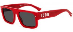 Gafas de Sol - Dsquared2 - ICON 0008/S - C9A (IR) RED // GREY