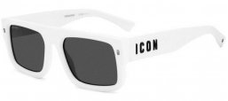 Lunettes de soleil - Dsquared2 - ICON 0008/S - VK6 (IR) WHITE // GREY