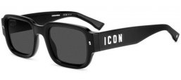 Sunglasses - Dsquared2 - ICON 0009/S - 807 (IR) BLACK // GREY