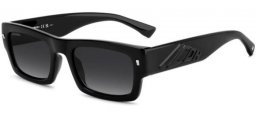 Sunglasses - Dsquared2 - ICON 0027/S - 807 (9O) BLACK // DARK GREY GRADIENT