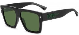 Gafas de Sol - Dsquared2 - ICON 0030/S - 7ZJ (QT) BLACK GREEN // GREEN