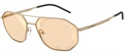 Gafas de Sol - Emporio Armani - EA2147 - 30027L  MATTE PALE GOLD // BROWN MIRROR GOLD