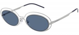 Gafas de Sol - Emporio Armani - EA2160 - 304580  MATTE SILVER // DARK BLUE