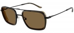 Gafas de Sol - Emporio Armani - EA2162 - 300171  MATTE BLACK // BROWN GREEN