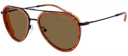 Gafas de Sol - Emporio Armani - EA2163 - 3001OR  MATTE BLACK // BROWN