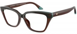 Monturas - Emporio Armani - EA3270U - 6318  TRANSAPRENT BROWN TEAL